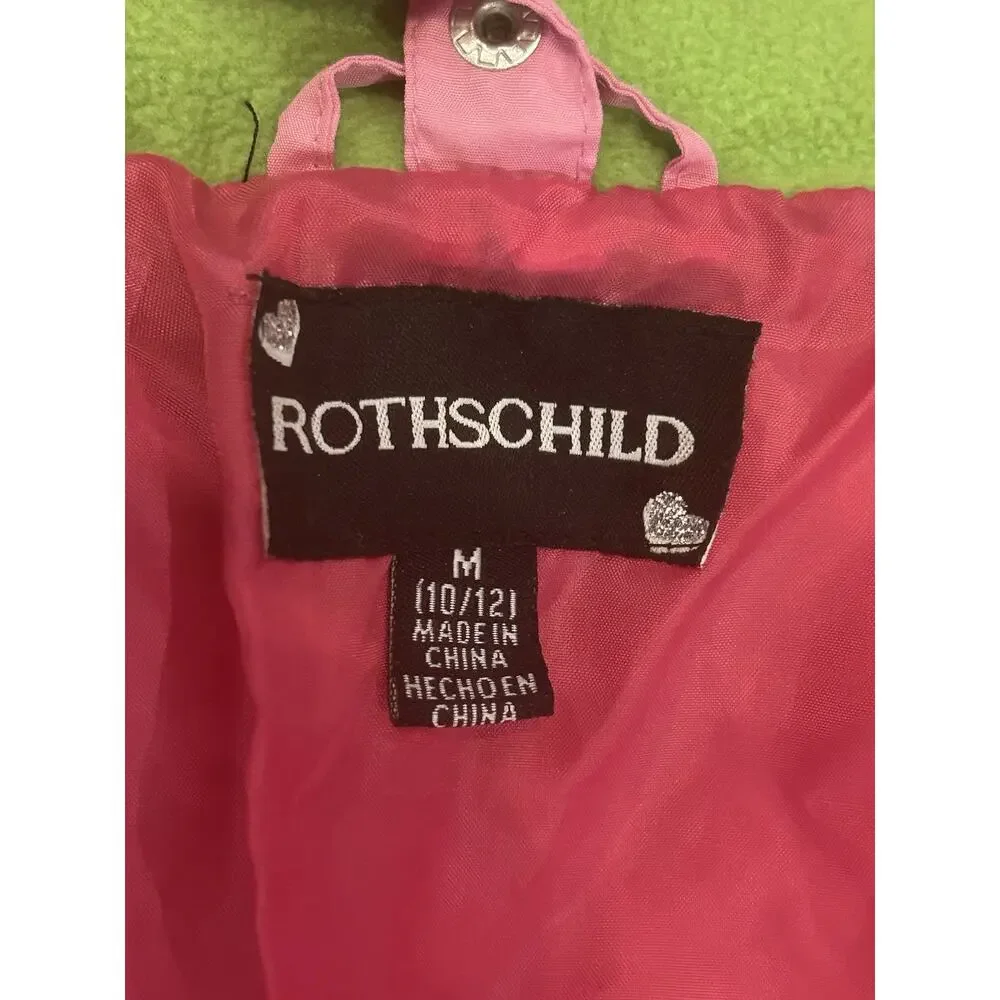 Rothschild Pink and Green Coat Girls size 10/12